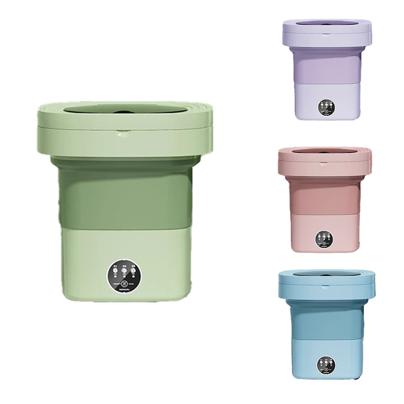 

2025 Hot Style Folding Washing Machine Portable Small Washing Machine Mini Underwear Cleaning Machine 8L(US Plug)