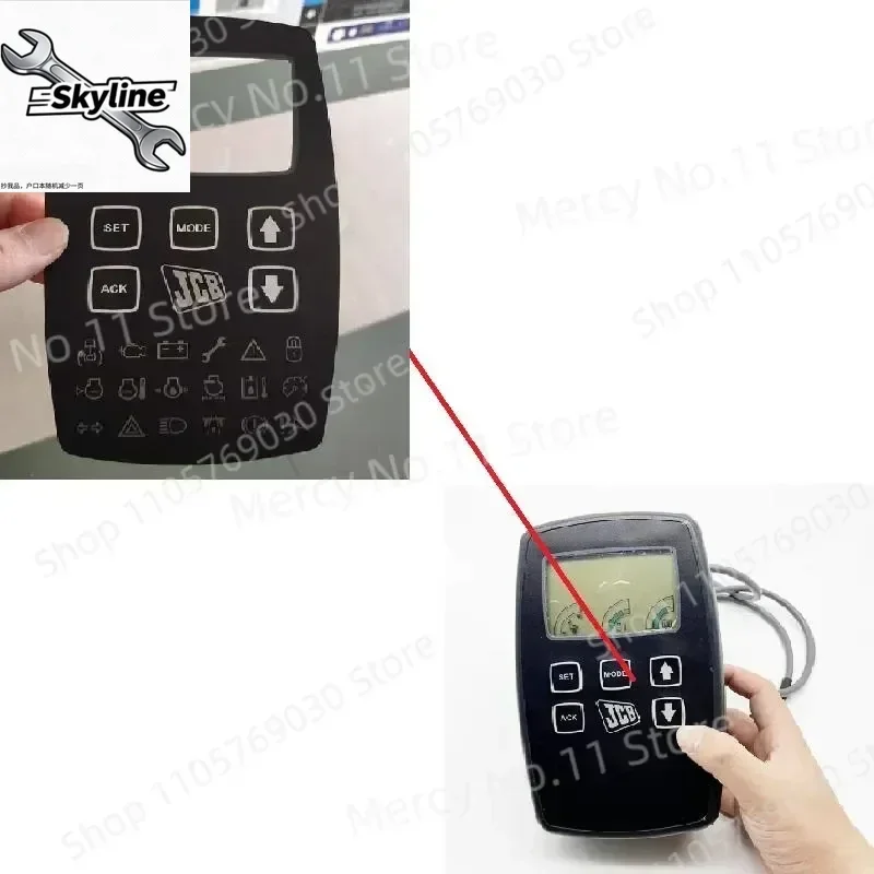 Monitor Key Sticker for JCB Excavator JS200 JS210 JS220 JS240 Replacement Control Panel Button Label Decal