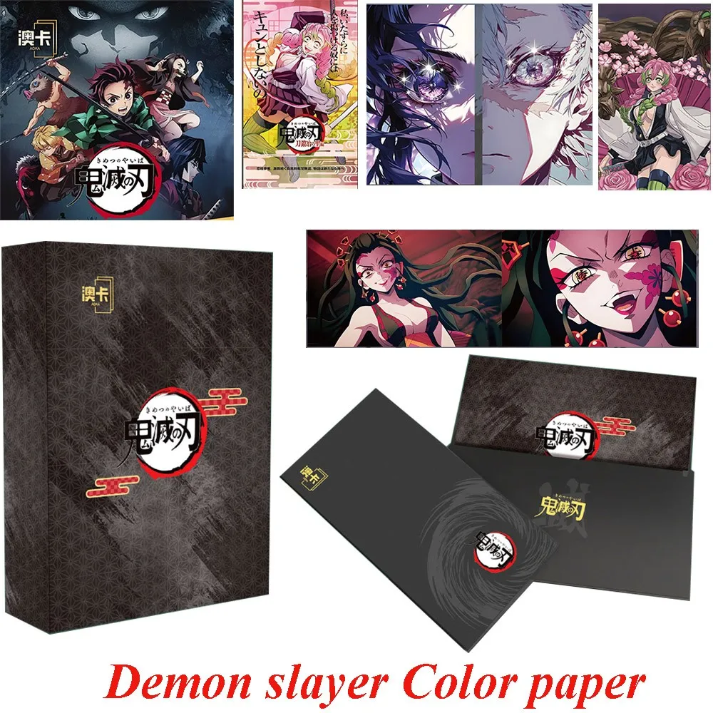 New AOKA Demon Slayer Acrylic Color Paper Kimetsu No Yaiba Tanjirou Kamado Nezuko Character Card Doujin Toys And Hobbies Gift