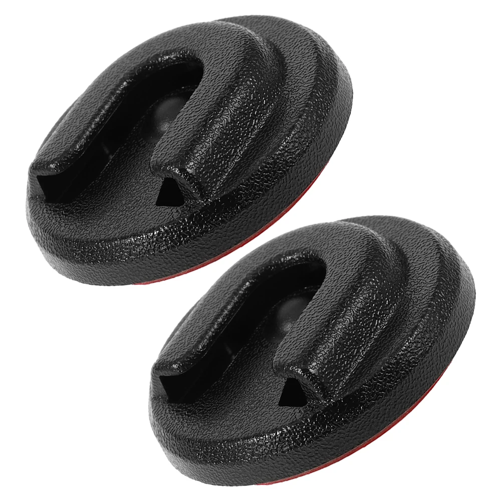 

2pcs Microphone Hook Bracket Cb Radio Mount Handheld Holder Clip Accessories PVC Hanger Durable Round Knob Mic Clip Speaker