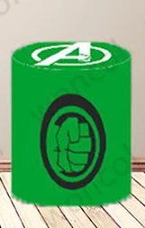 Avengers Superhero Circle Backdrop Boy Birthday Baby Shower Backdrop Captain America Iron Man Spiderman Hulk Cylinder Cover Prop