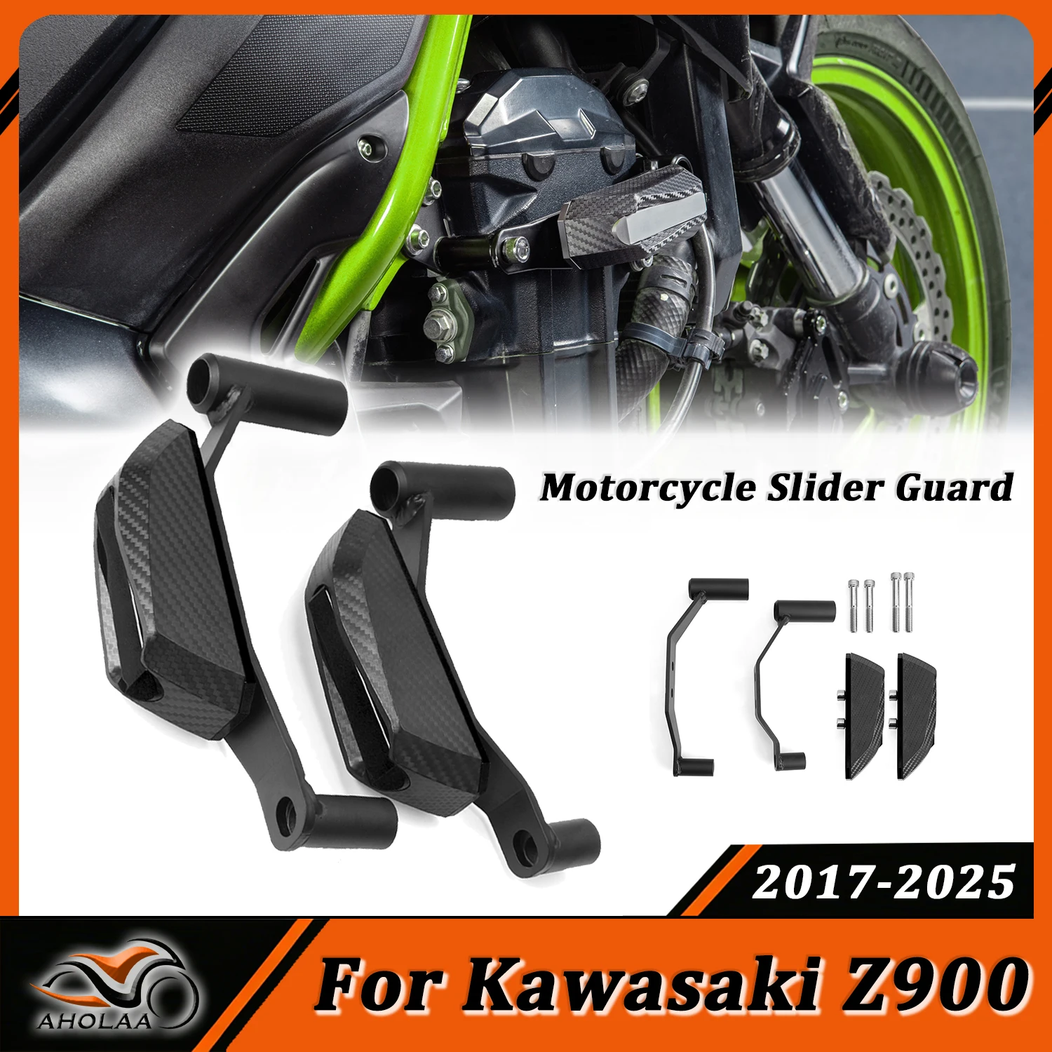 

For Z900 Motorcycle Slider Stator Guard Engine Cover Crash Pads For KAWASAKI Z 900 2017-2025 Frame Protectors Accessories Parts