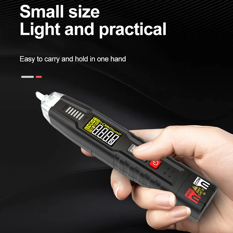 Digital Multimeter Pen Type Meter 4000 Counts True RMS with Non Contact AC/DC Voltage Resistance Capacitance Hz Tester Tool