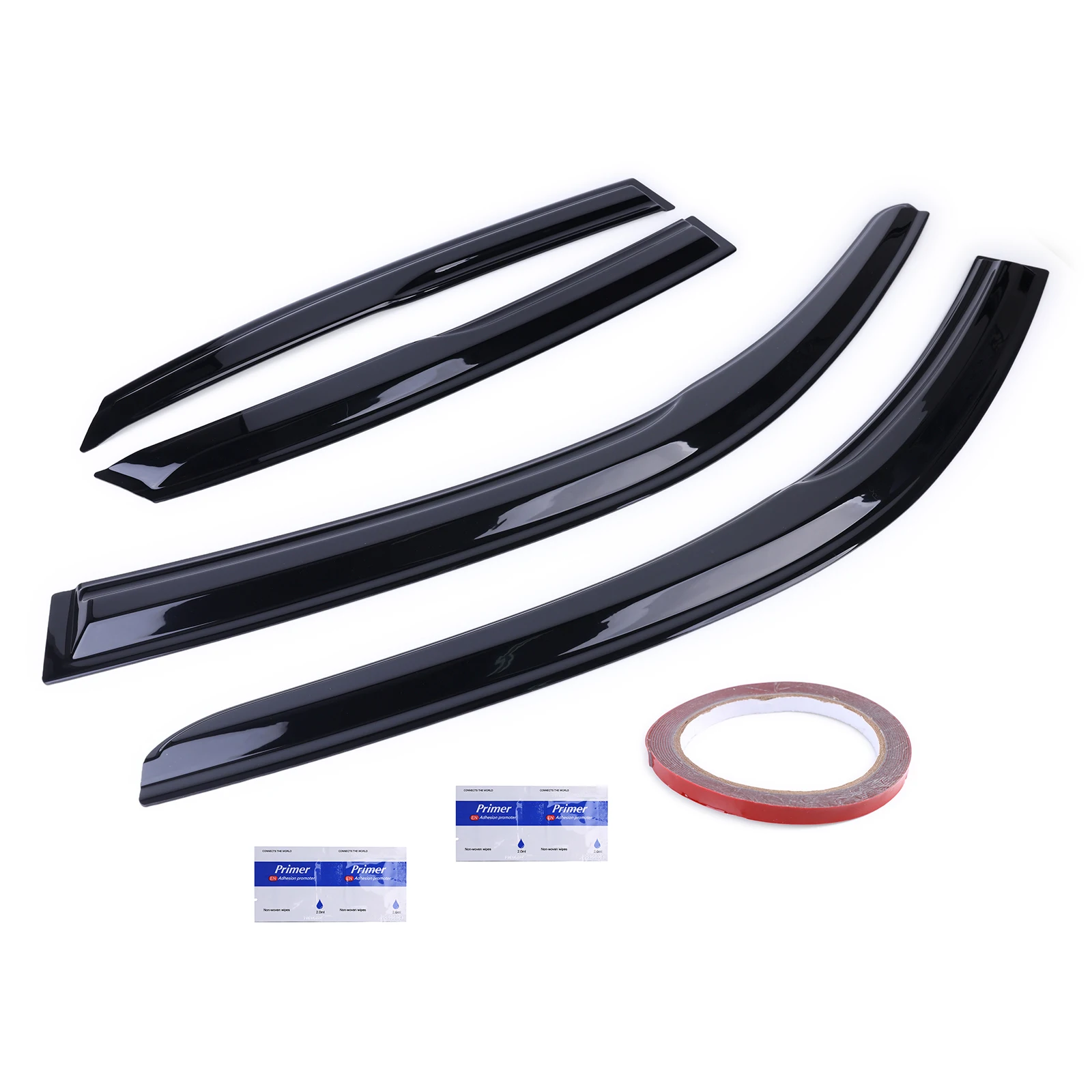 

Комплект из 4 ветровиков-дефлекторов на липучках для защиты от дождя и солнца для Honda Civic 4-дверный седан, модели 2022-2026 годов