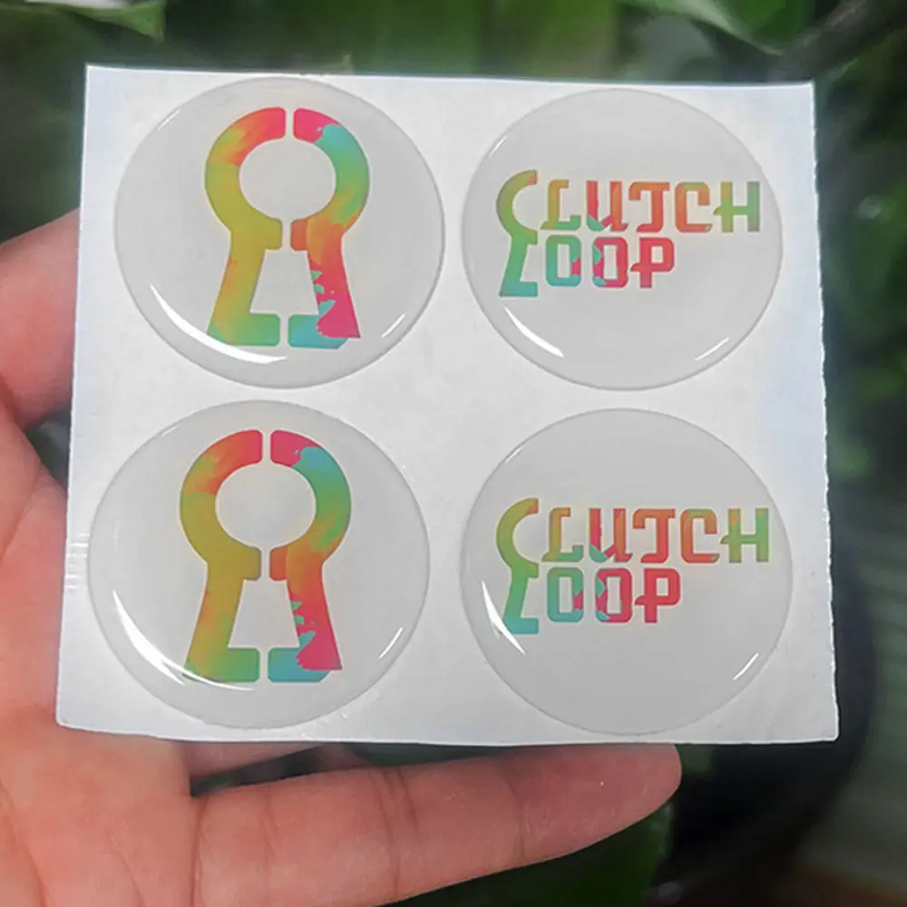 Customized printing strong adhesive dome 3D label, transparent waterproof epoxy resin sticker label