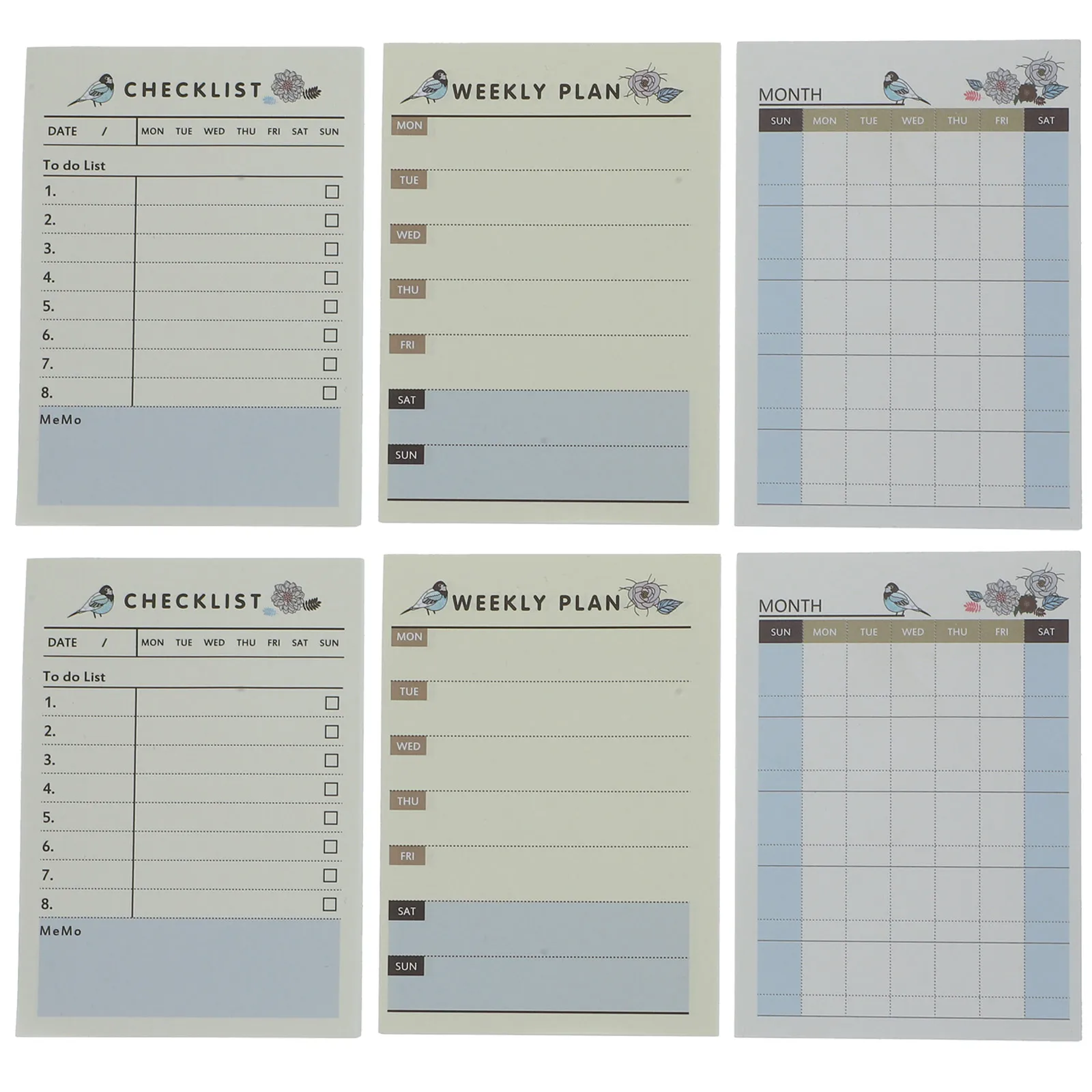 

Portable Planner Notepad Memo Pads Daily Work Schedule To Do List Pad Undated Weekly Planner Tear Off Desk Notepad For