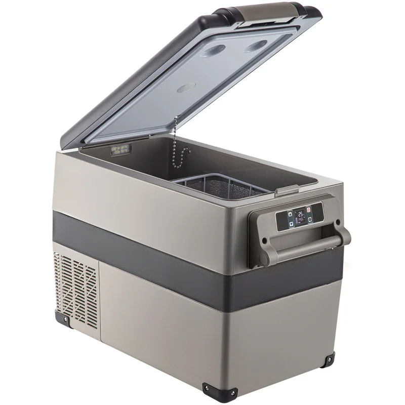 12 Volt Refrigerator, Car Fridge With 12/24v DC & 110-240v AC For Travel, Truck, Camping And Home Use, Black
