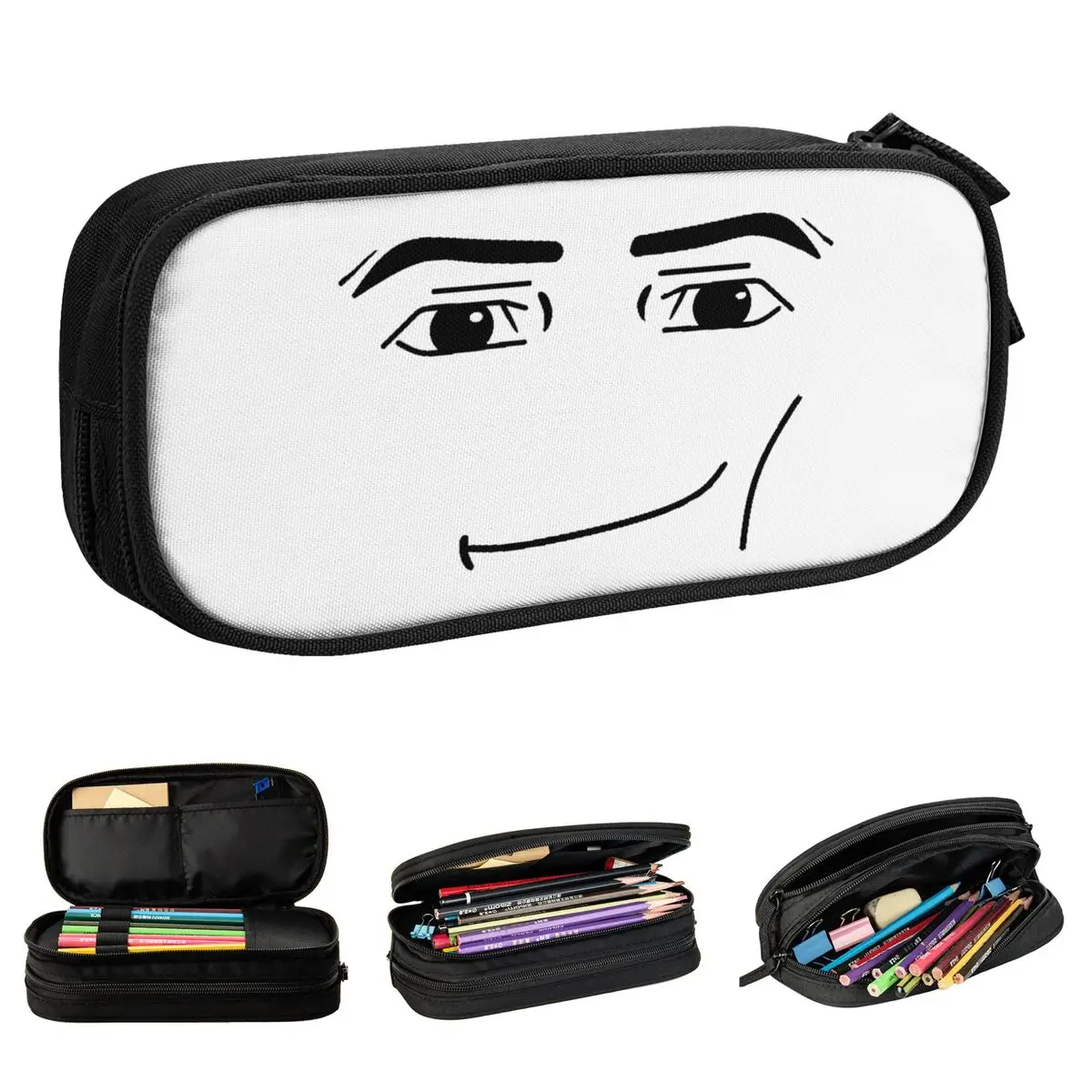 Cute Anime Robot Robloxed Face Pencil Case Pencil Box Pen for Student Big Capacity Bags Students School Gifts Stationery