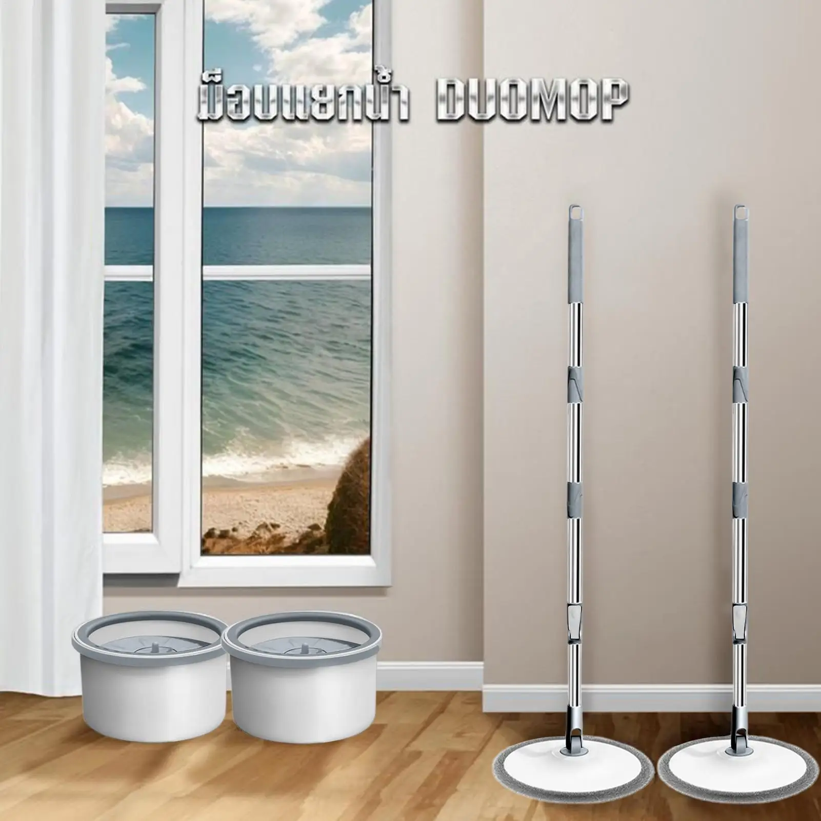 

Cleaning Mop Bucket Set Rotating Mop Single Bucket Kit With Wringer Household Cleaner Supplies With Separate Dirty Water System