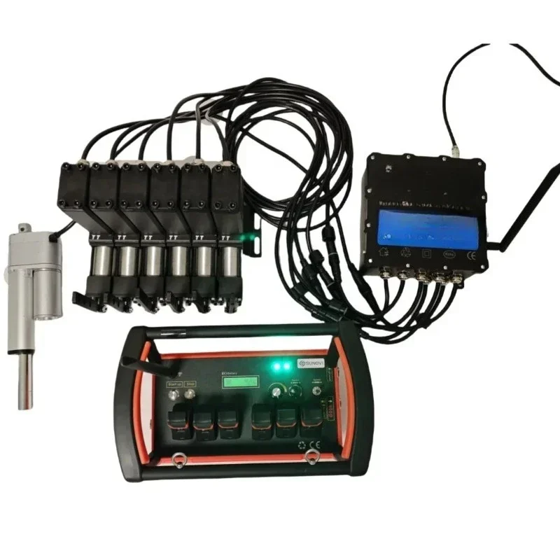 12V 24V Hydraulic Valve 6 Joysticks Boom Truck Crane Remote Control with 6 Motors