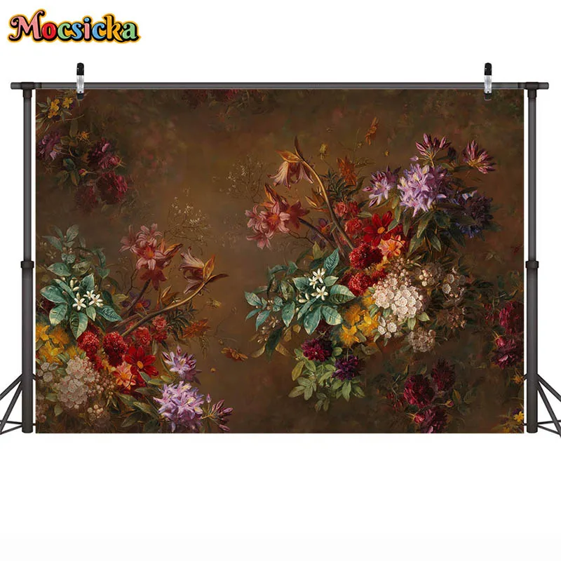 Abstract Retro Flower Photography Backgrounds Newborn Baby Portrait Wedding Food Vintage Old Master Gradient Backdrop Photocall