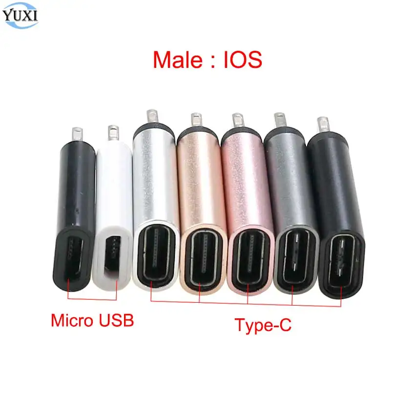 

2pcs For iPhone to Micro USB / Type-C Charger Adapter Female to Male Converter Adapter for iPhone 6 6s 7 8 Plus X 10 for iPad