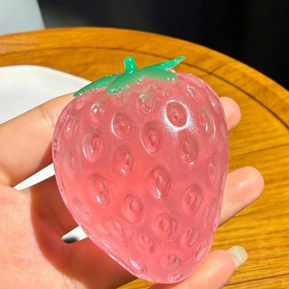 Anti-Stress Stress Relief Strawberry Squeeze Toy Slow Rebound TPR Pinch Toy Soft Slow Rising Toy Adult