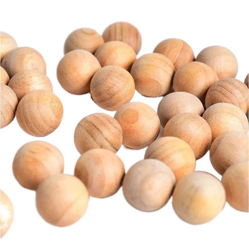 Wooden Mothball Camphor Balls Natural Cedar Wardrobe Clothes Drawer Pest Insect Control Bug Repellent Prevent Mildew Moisture