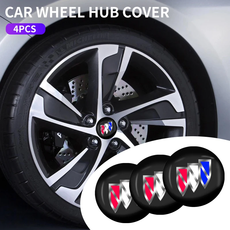 4 Piezas de Calcomanías Metálicas para el Centro de las Ruedas del Automóvil, Accesorios para Buick Avenir, Enclave, Century, Encore, Lacrosse, XT, GL6, Cascada