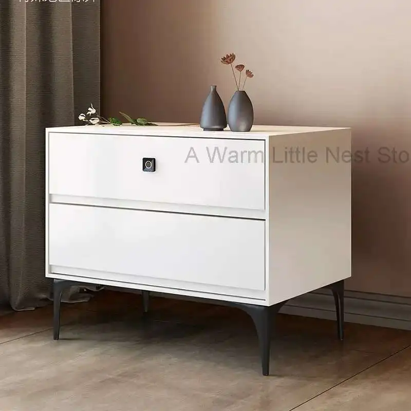 

Removable Created Bedside Table Luxury Vanity Simple Narrow Bedside Table Small Auxiliary White Stolik Nocny Home Furnitures