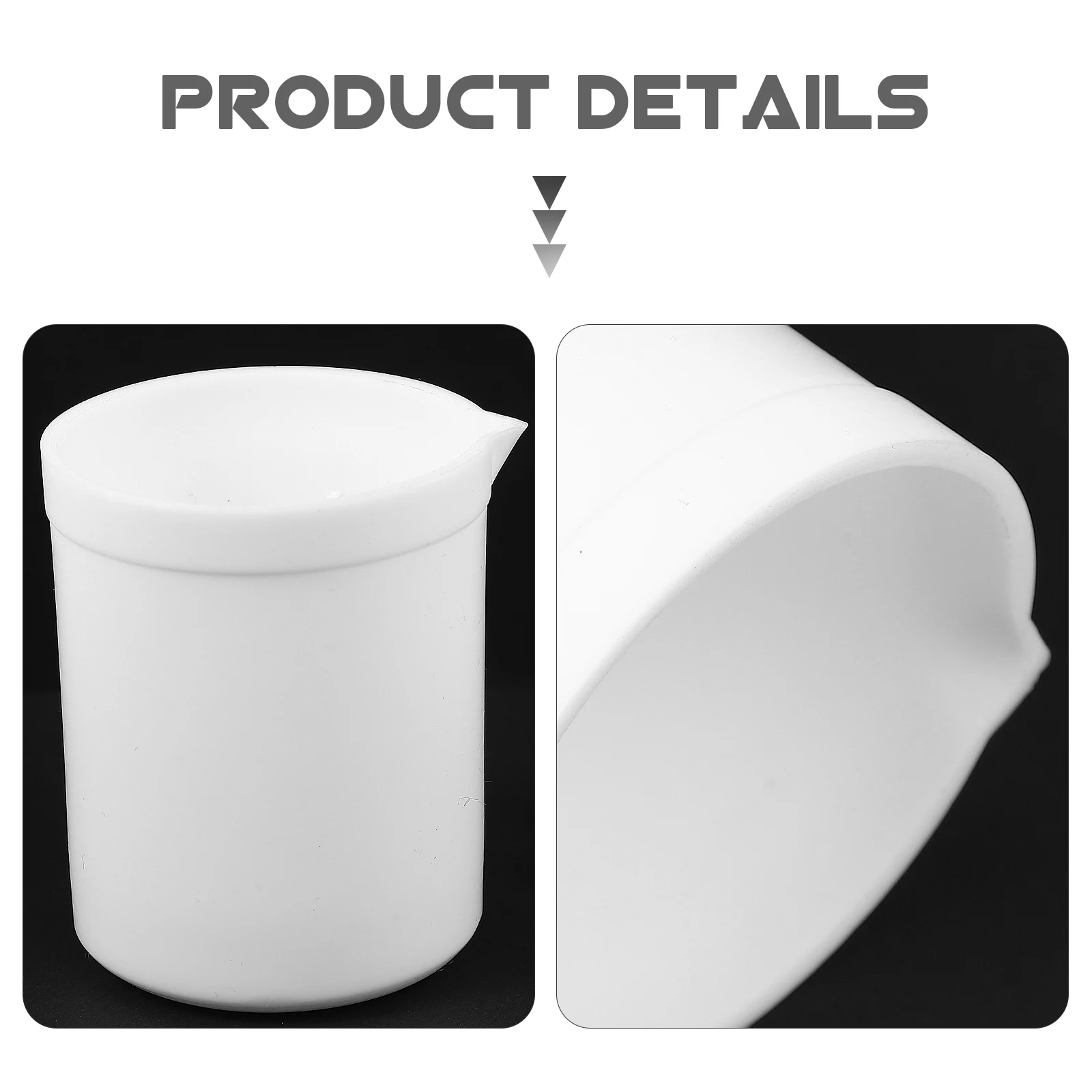 

250Ml Ptfe Beaker Reusable High Temperature Resistance 280°C Stable Base Tapered Spout For Laboratory Science Experiment School