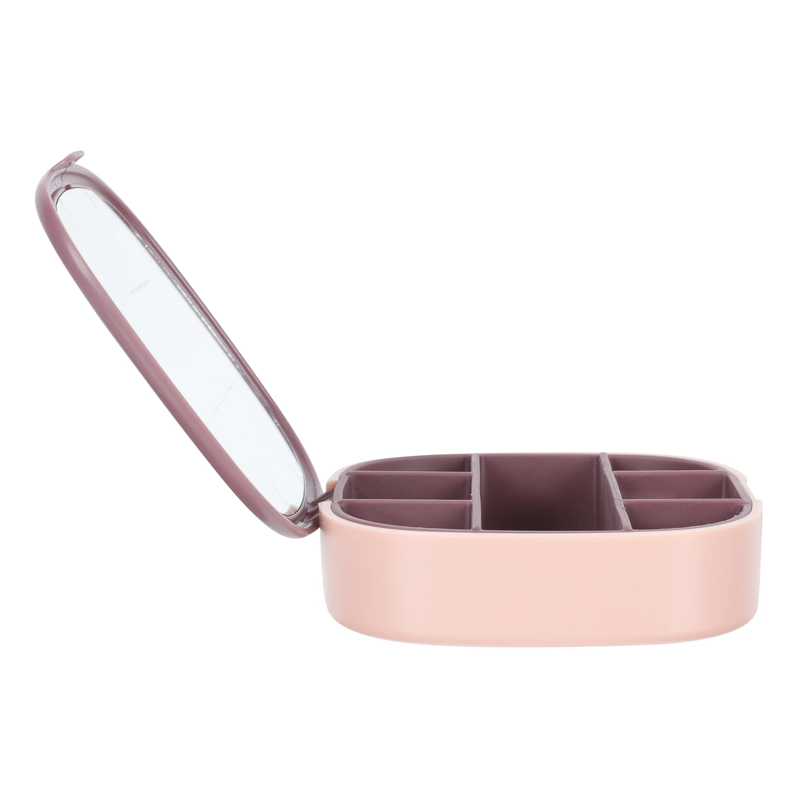 

Travel Jewelry Box Portable Storage Case Mirror Lightweight Rings Earrings Necklace Holder Classify Organizer For Women Girls