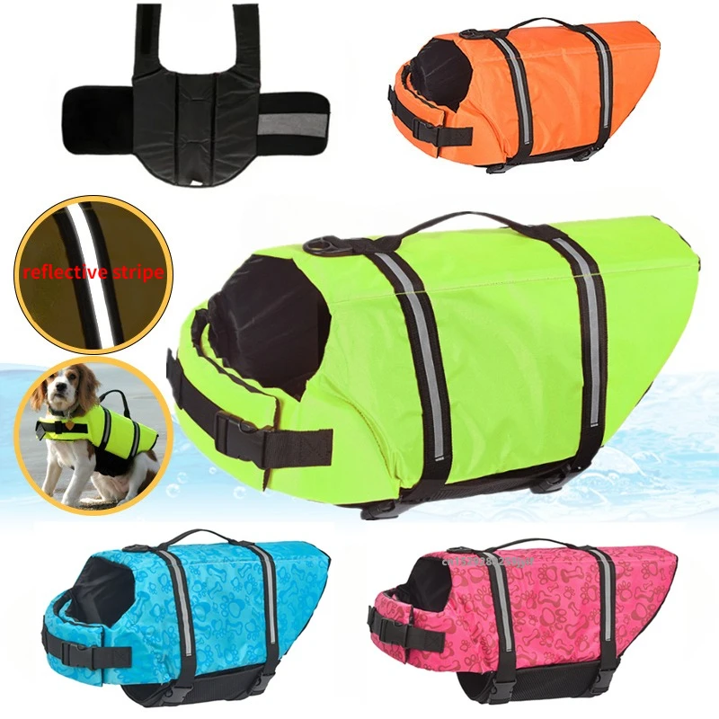 Image of Hunde-Schwimmweste Reflektierende Hunde-Rettungsweste Haustier-Sicherheitsschwimmweste für Kleine Mittlere Große Hunde Outdoor-Wasseraktivitäten