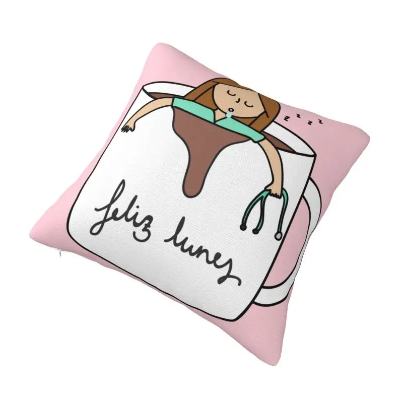 Custom Luxury Funny Cartoon Nurse Cushion Cover for Sofa Velvet Health Care Nursing Doctors Throw Pillow Case