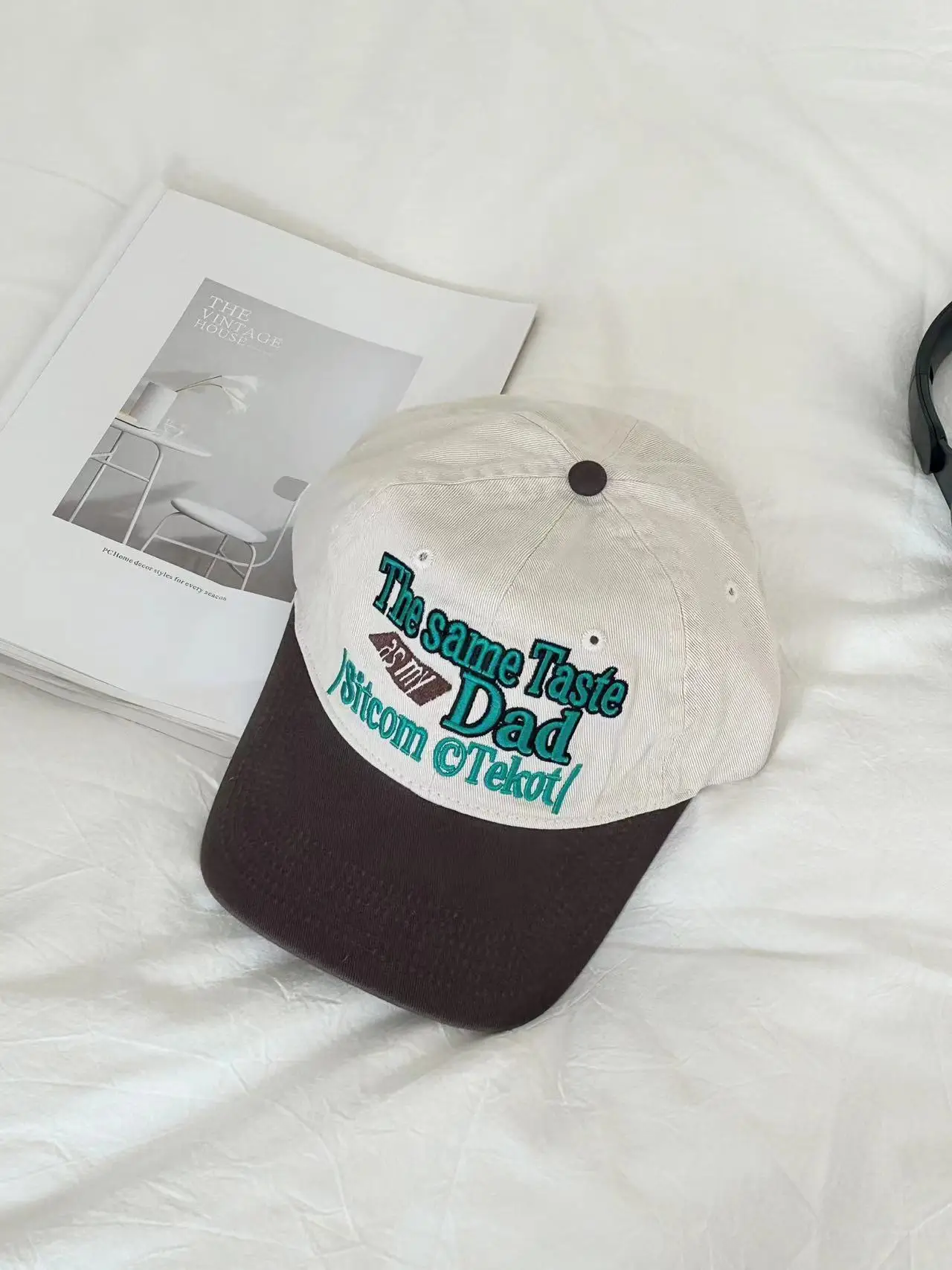 American casual same versatile contrasting color soft top embroidery baseball cap color matching cap men and women