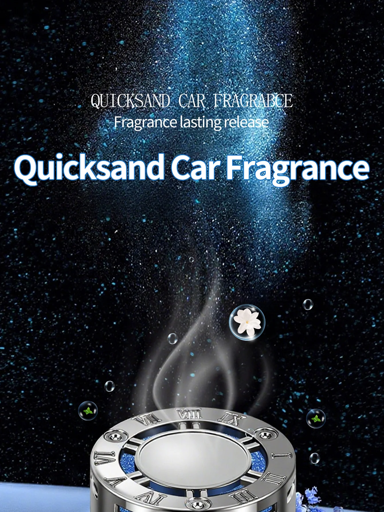 1 Stück im Auto montiertes Sternenhimmel-Treibsand-Aromatherapie-Festparfüm, langanhaltender Premium-Duft für Autos, neuer Stil für Männer und – Detail 2