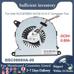New CPU Cooling Fan For Intel NUC8I7BEH NUC8 I3 I5 I7 Computer Fan BSC0805HA-00 DC05V 0.60A 1Z24L9R 4PIN