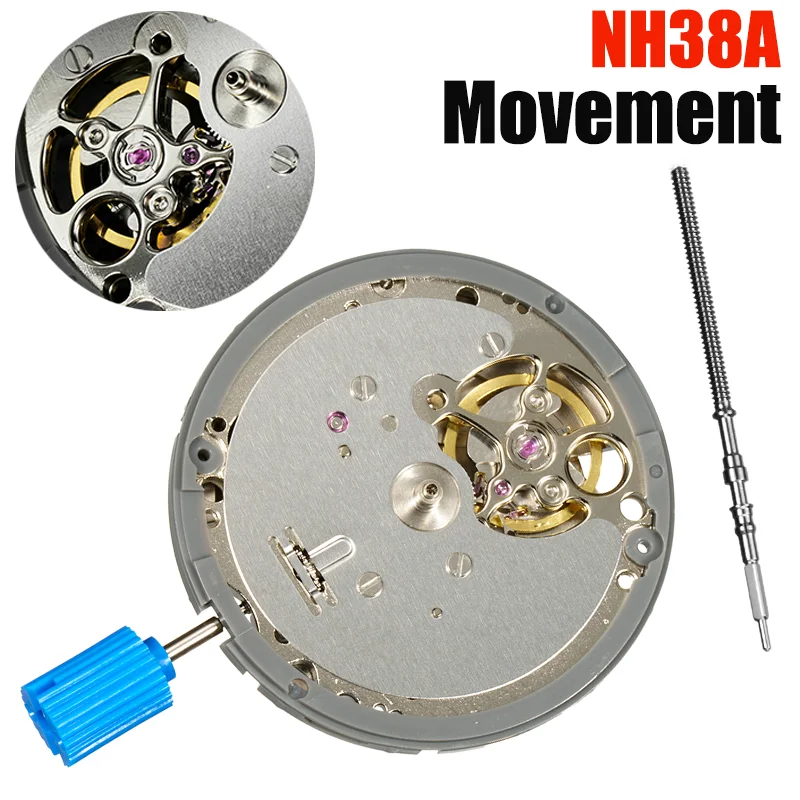 NH38A Mechanical Movement Mod Automatic Watch High Quality Repair Parts 24 Jewels No Date Japan Genuine NH38 Movement