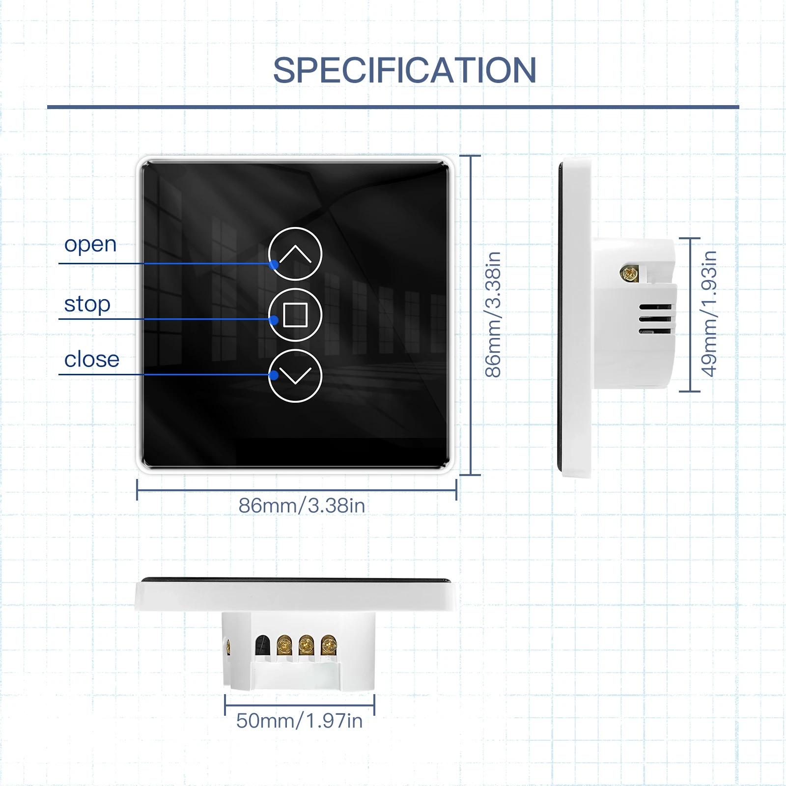 Wi-Fi Rf433 2.5D arcガラスカーテン,ローラーブラインド,シャッター,スマートライフ,Tuyaアプリ,Alexa,Google Homeで動作