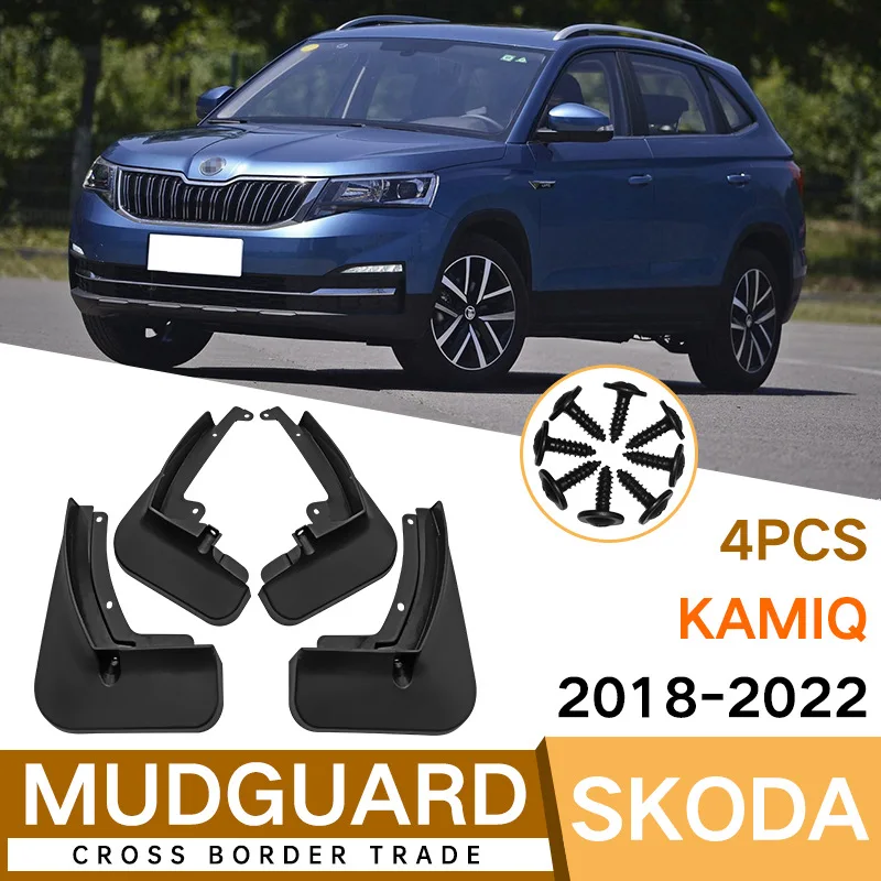 

For Skoda Kamiq 2018-2022 black car mudguard Reduce dust Resist tire dirt car accessories tools