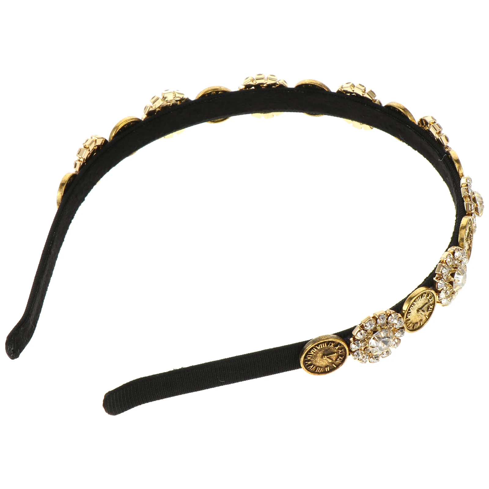 

Rhinestone Headband White Alloy Wedding Party Headdress Bridal Hair Accessory Lightweight Glitter Engagement Daily Life Hair