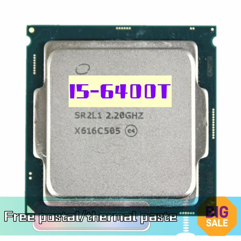 

Core I5-6400T i5 6400T 2,2 ГГц четырехъядерный четырехпоточный Процессор 6 Мб 35 Вт LGA 1151