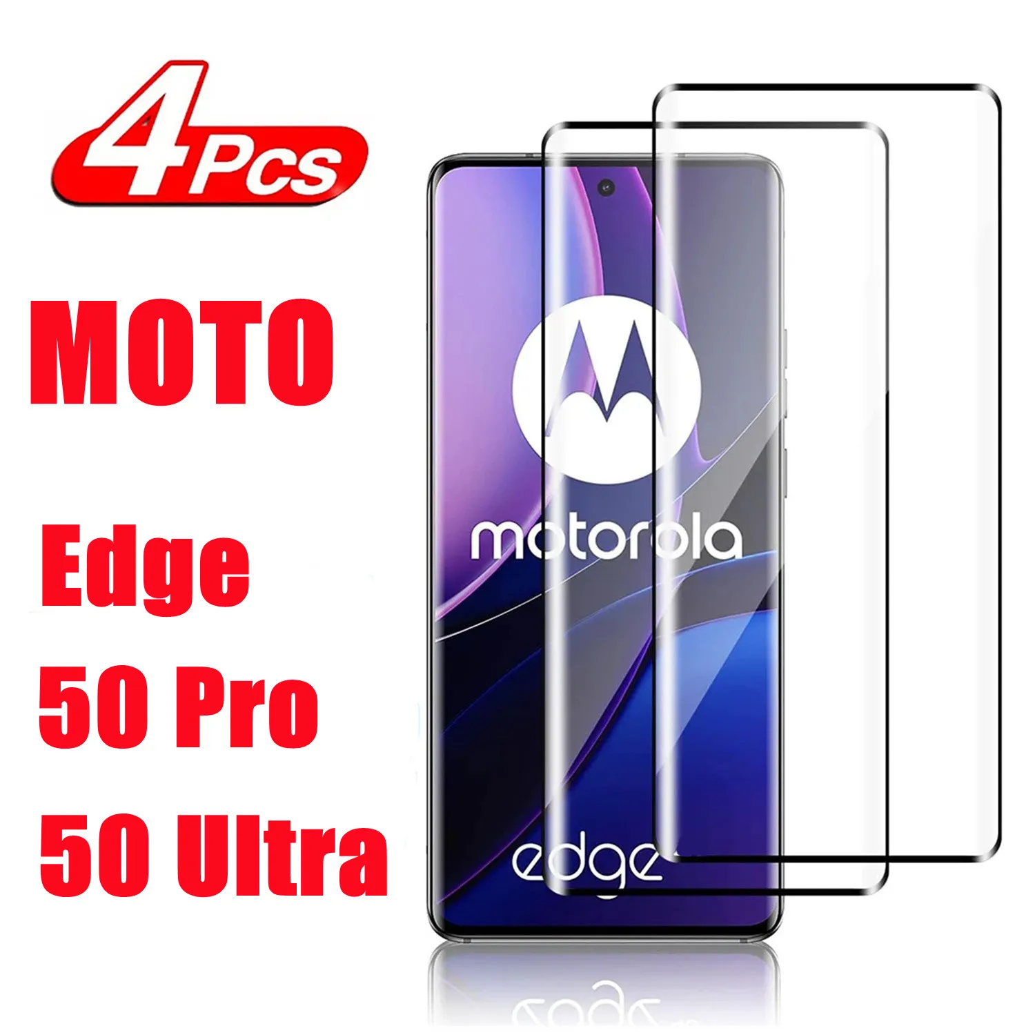 1/4Pcs 3D Screen Protector Glass For Motorola Edge 50Pro 50Ultra Tempered Glass Film