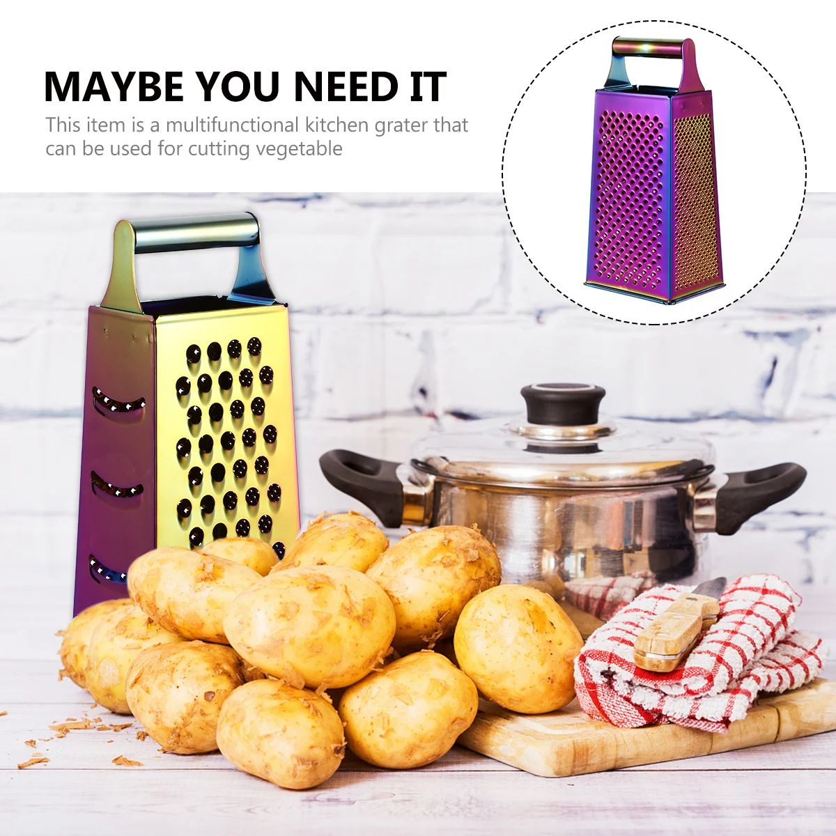 

Stainless Steel Vegetable Slicer Kitchen Grater Professional Tool for Slicing Potatoes Carrots Cucumbers Practical