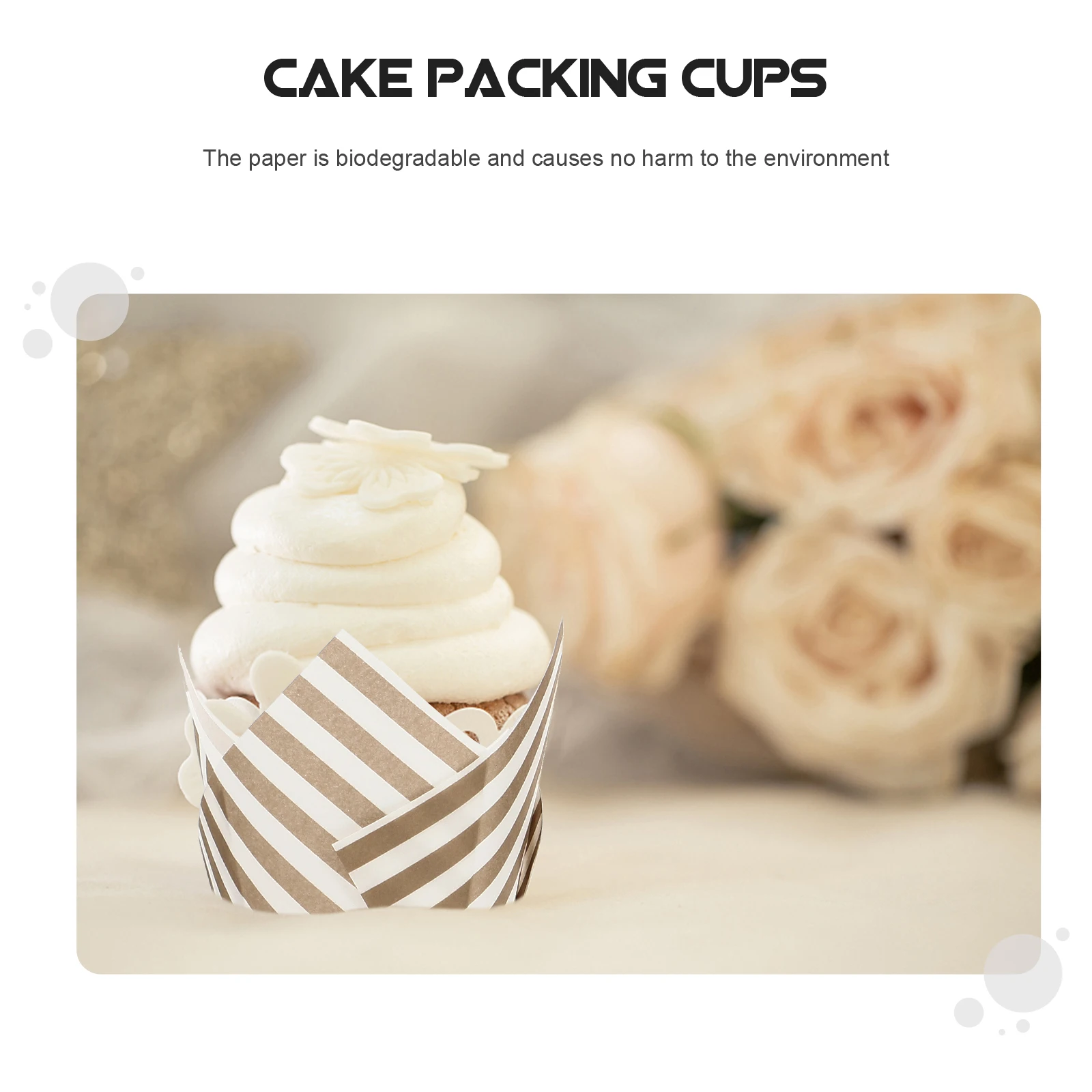 

300 Pcs Cupcake Liners Paper Tulip Baking Liners Mini Paper Baking Cups Cups Packing Biodegradable Safe DIY Cake Trays