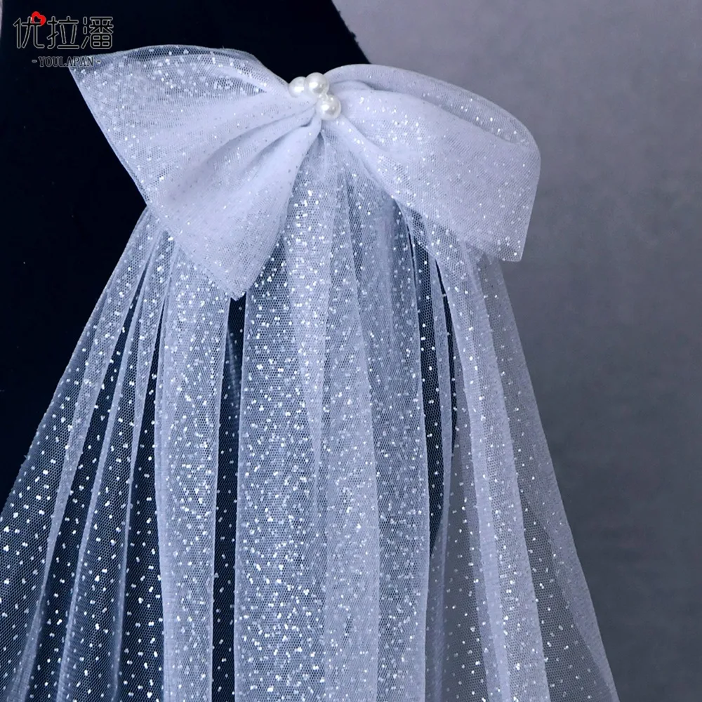 Champagne Wedding Dress Shawl Female Bow Hot Venus Empty Gauze Shoulder Covering Arm Accessories Cape Dress  Bridal Cape