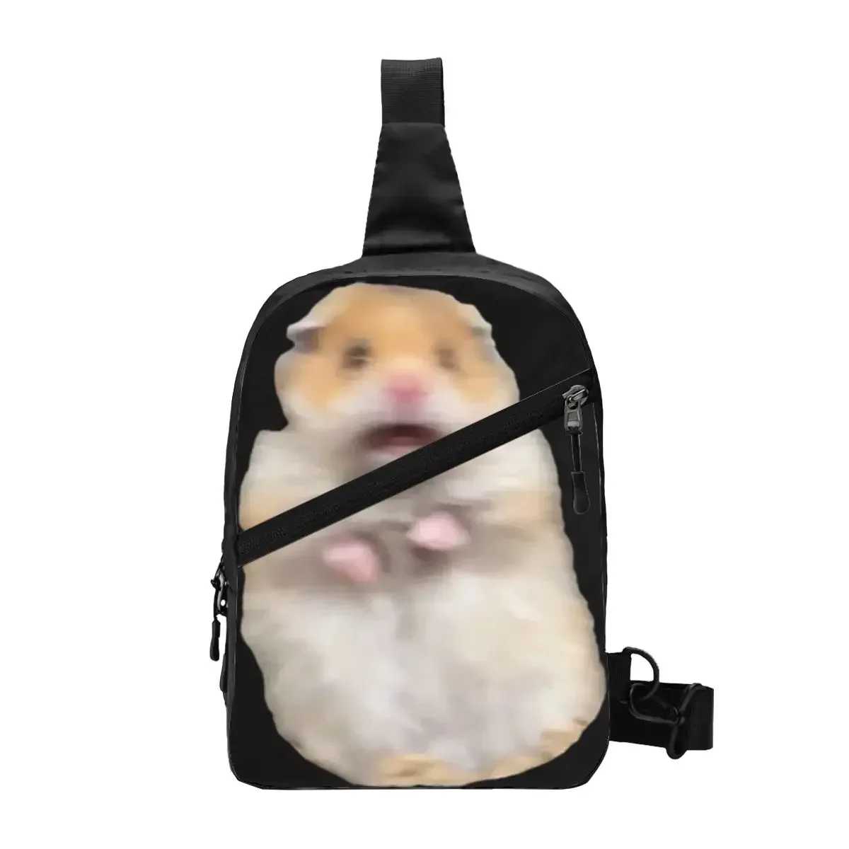 

Нагрудная сумка Scared Hamster Meme, мужской рюкзак через плечо на слинге, нагрудная сумка, дорожный походный рюкзак, сумка на плечо