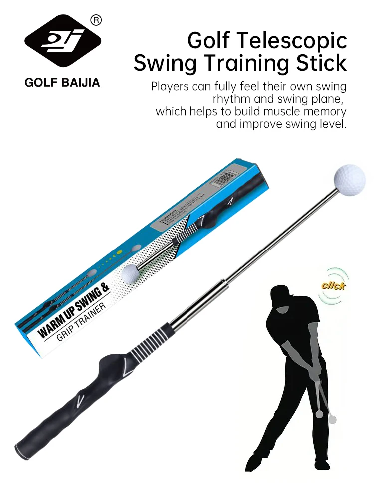 Palo de práctica de Swing de Golf, entrenador de Swing de Golf telescópico, ayuda de entrenamiento maestro de Swing de Golf, Corrector de postura, práctica de ejercicio de Golf