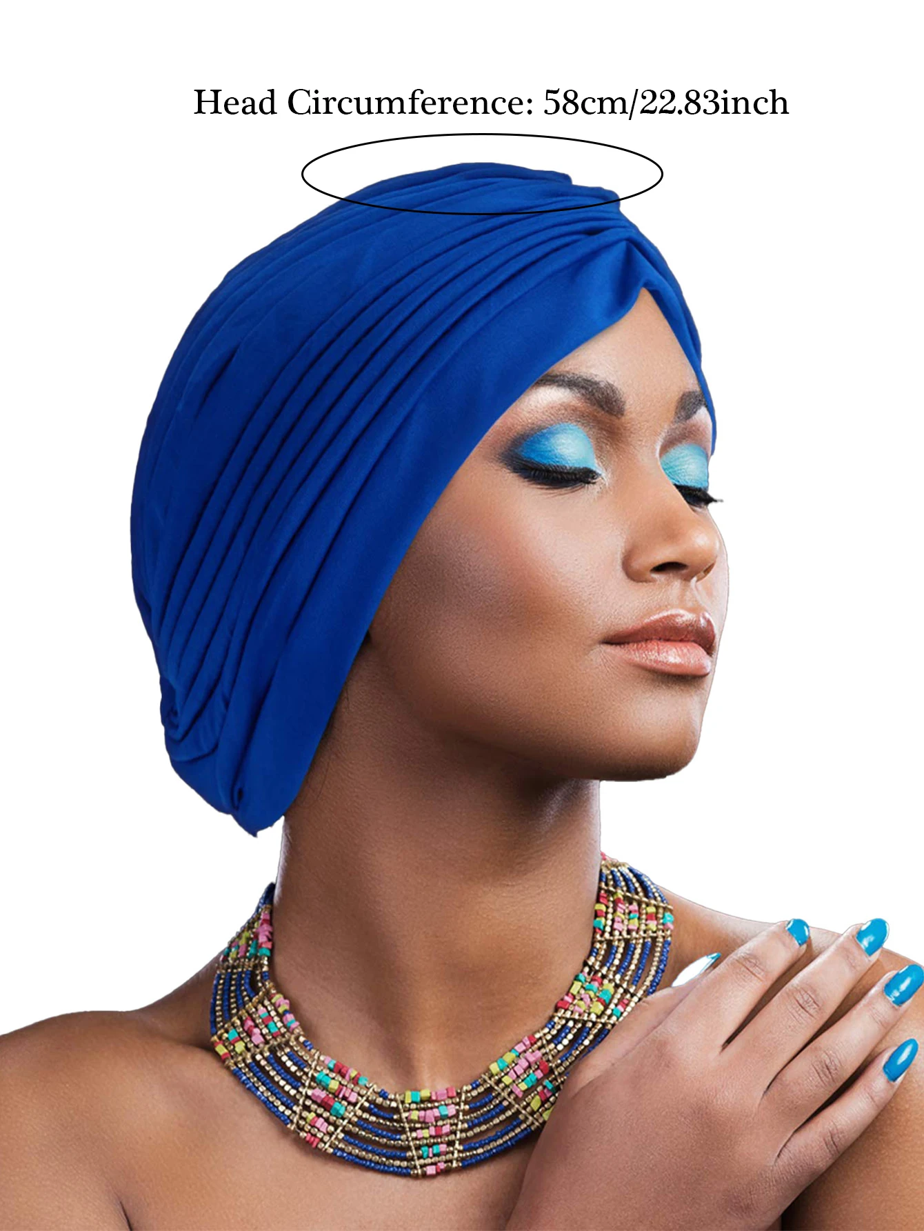 Solid Color Crinkle Muslim Hijab Turban Hat for Women Head Wraps Fashion Ladies Beanie Headwraps Indian Bonnet