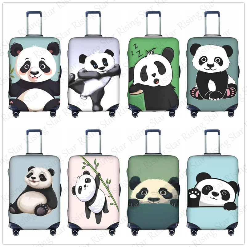 

Thick Elastic Luggage Protective Cover Zipper For 18-32 inch Bag Suitcase Covers Travel punny pandas cute Accessories