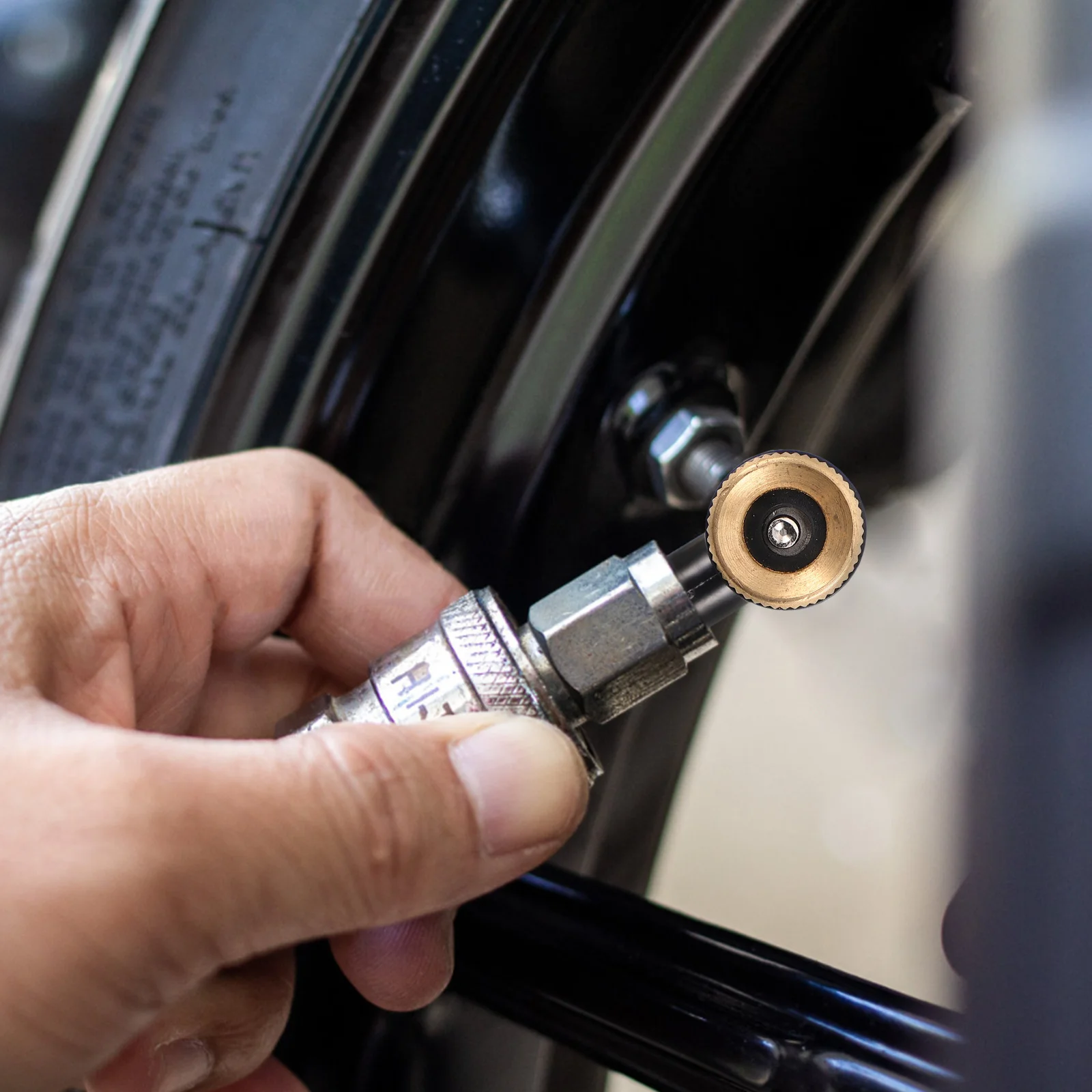 Адаптер сопла для накачивания шин автомобиля и мотоцикла с двойной головкой, Т-образный металлический воздушный насос, быстроразъемные поворотные фитинги, герметичные