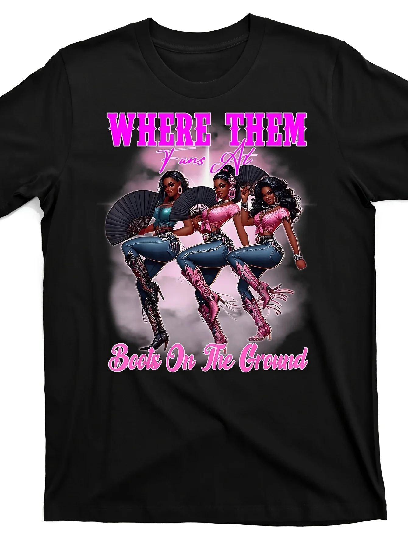 

where-them-fans-at-cowgirl-linedance-boots-on-the-ground-t-shirt_wtf1495435-at_black_product_image All Season 220g Cotton Single