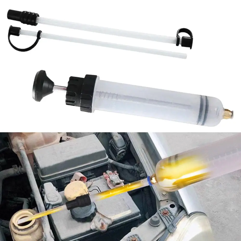 

200/500cc Car Oil Fluid Extractor Auto Oil Change Syringe Manual Filler Fluid Hose Fuel Suction & Evacuator Pump Oil Change I1V9