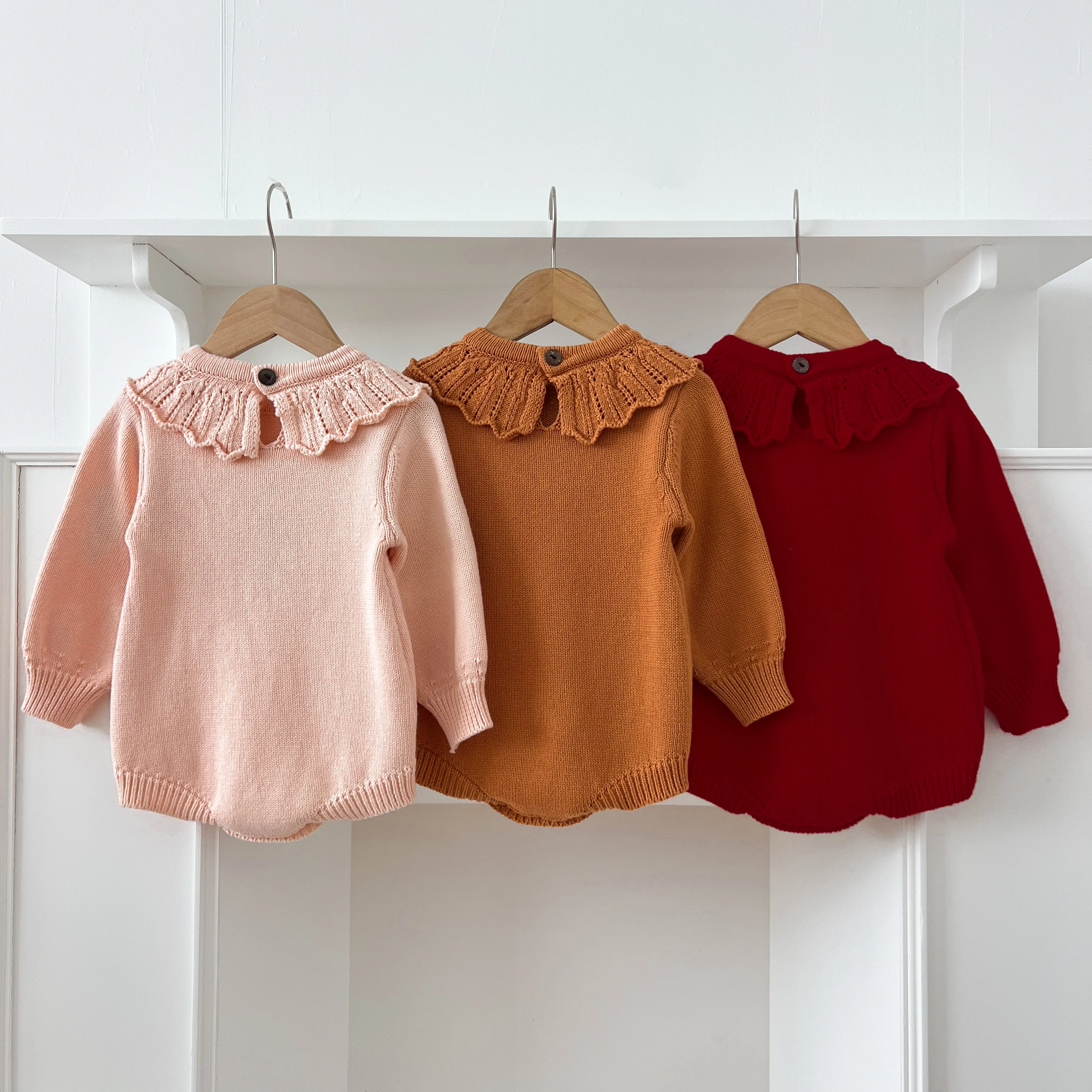 Weihnachten Stickerei Floral Baby Mädchen Pullover Strampler Neugeborenen Lange Ärmel Stricken Kleidung Prinzessin Strickwaren Winter Herbst Overall ﻿ – Detail 8
