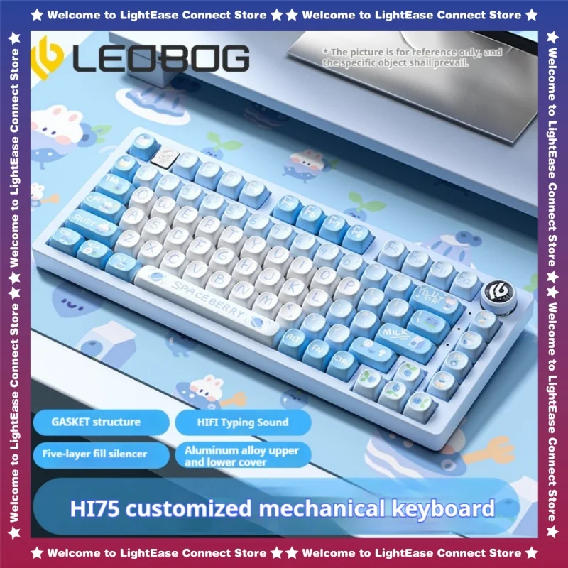 

Алюминиевая механическая клавиатура Leobog Hi75, 81 клавиша, прокладка, подсветка Rgb, горячий штекер, Индивидуальные игры для киберспорта