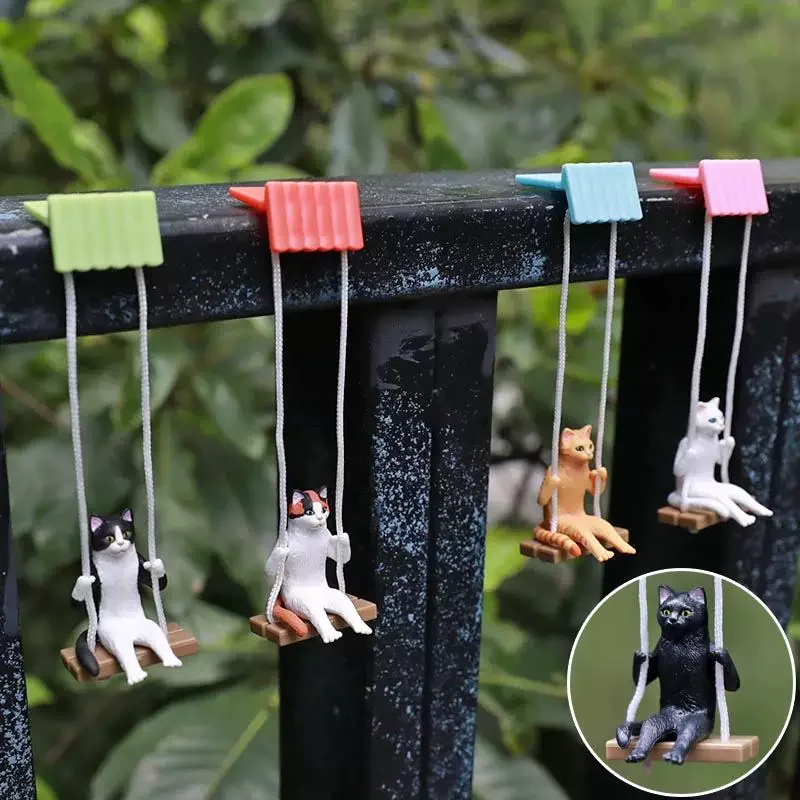 

Original KITAN CLUB Gashapon Capsule Toys Figure Kawaii Cute Cat Swing Miniature Animal Figurine Anime Model Gift