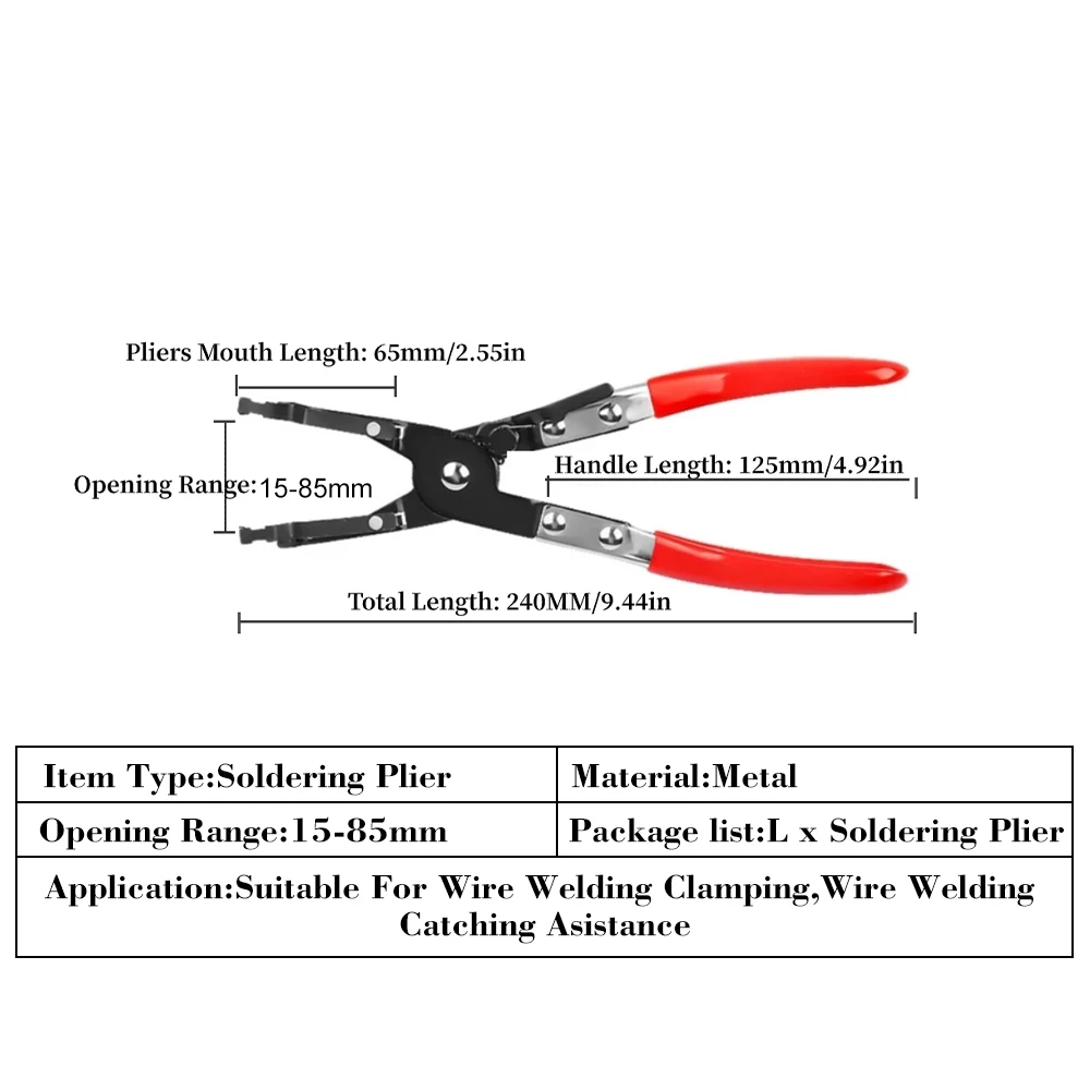 Car Soldering Pick‑Up Aid Pliers Hold 2 Wires Auto Maintenance Garage Tool Wire Welding Clamp, Wire Soldering Pliers VT18712