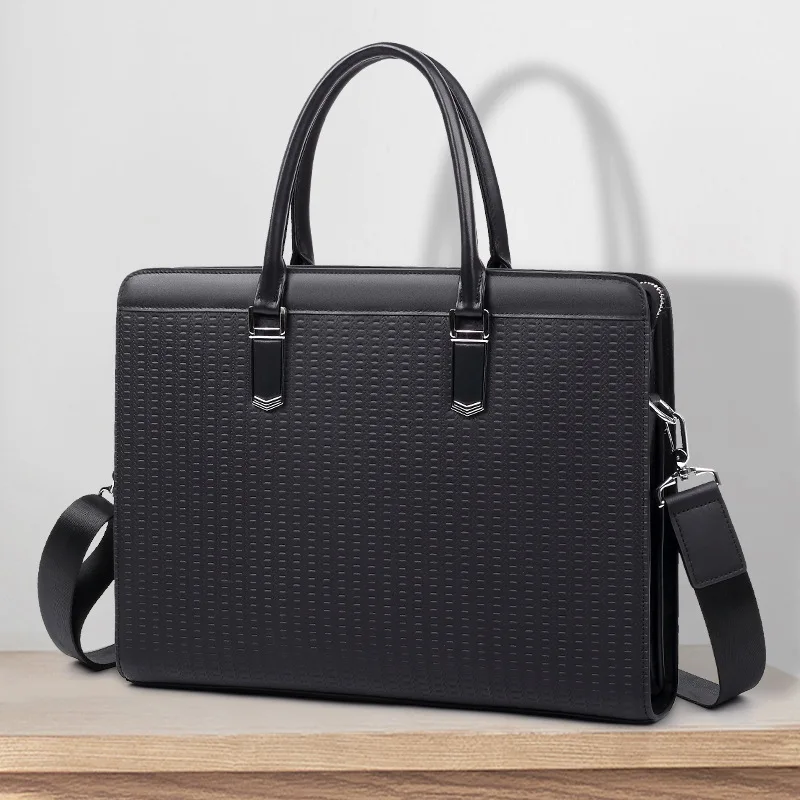 Genuine Messenger Men Leather Bag Anti-theft Password Lock Men's Handbag Layer Business Fashion Cowhide Large Capacity Briefcase