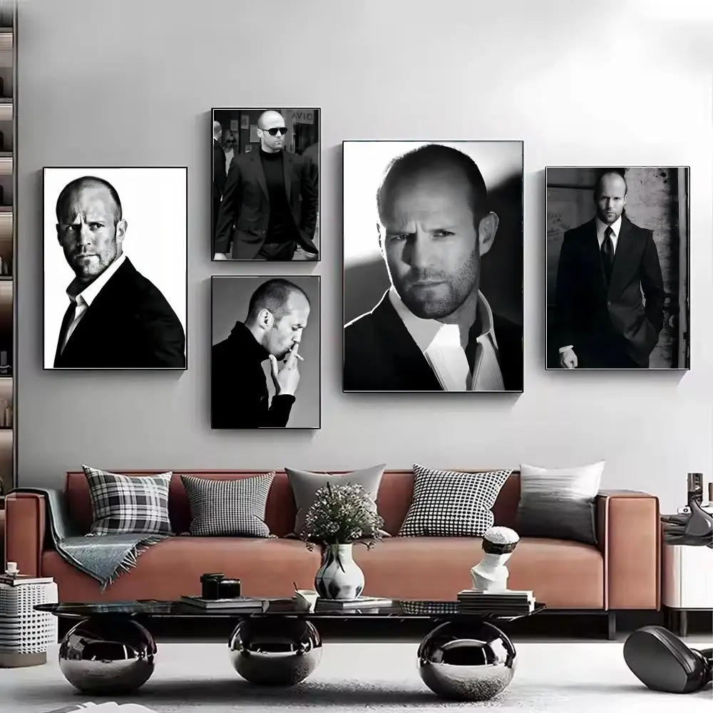 j-Jason Statham Action_Star Poster HD Wall Art Aesthetic Home Decor for Living Room Bedroom Café Office Stylish Gift