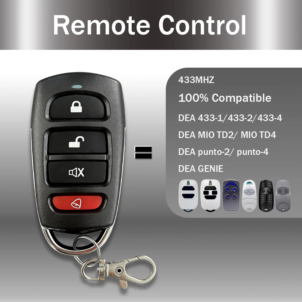 Digital 382 384 D302 D304 433.92MHz Wireless Clone Remote Control Duplicator Fixed Code Keyfob for Garage Door & Gate